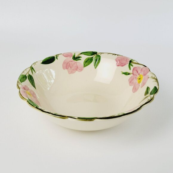 Franciscan Desert Rose 9" Serving Bowl Pink Floral Hand Painted c.1949-53 USA - Picture 2 of 10